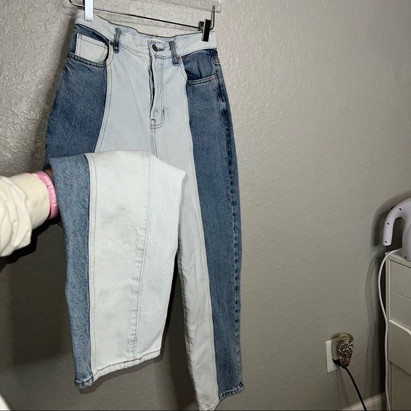 PacSun Two-Toned High Rise Straight Jeans - Picture 3 of 10